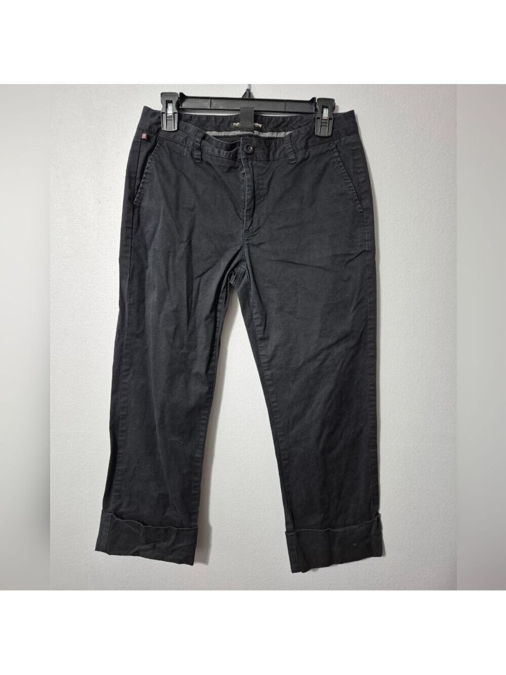 Women's Vtg Polo Jeans Co. Ralph Lauren Black Cropped Chino Pants Size 8